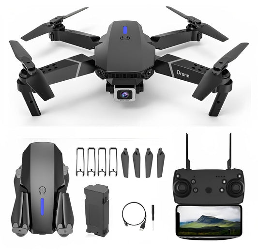 Dual Camera Drone E88 Pro RC Quadcopter Mainan Remote Dron Mini With Camera